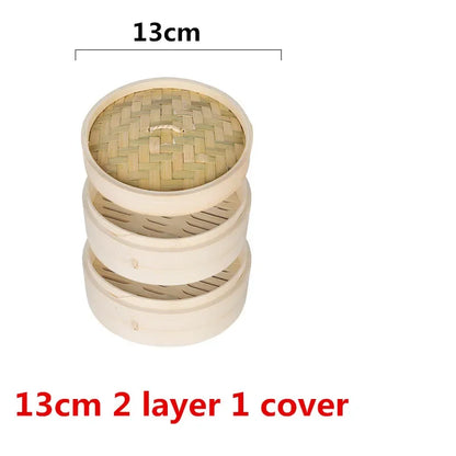 One Cage or Cover Cooking Bamboo Steamer Fish Rice Vegetable Snack Basket Set Kitchen Cooking Tools dumpling steamer steam pot.