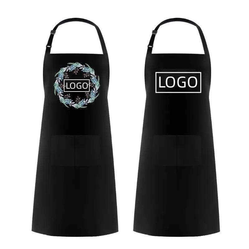 Adjustable Hanging Neck Apron with Custom Logo for Kitchen and BBQ