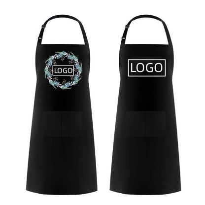 Adjustable Hanging Neck Apron with Custom Logo for Kitchen and BBQ