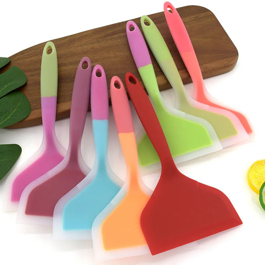 Integrated Silicone Spatula Non Stick Wide Mouth Tamagoyaki Shovel Beef Meat Egg Frying Cooking Tool Kitchen Gadgets.