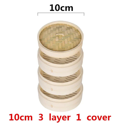 One Cage or Cover Cooking Bamboo Steamer Fish Rice Vegetable Snack Basket Set Kitchen Cooking Tools dumpling steamer steam pot.