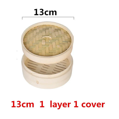 One Cage or Cover Cooking Bamboo Steamer Fish Rice Vegetable Snack Basket Set Kitchen Cooking Tools dumpling steamer steam pot.