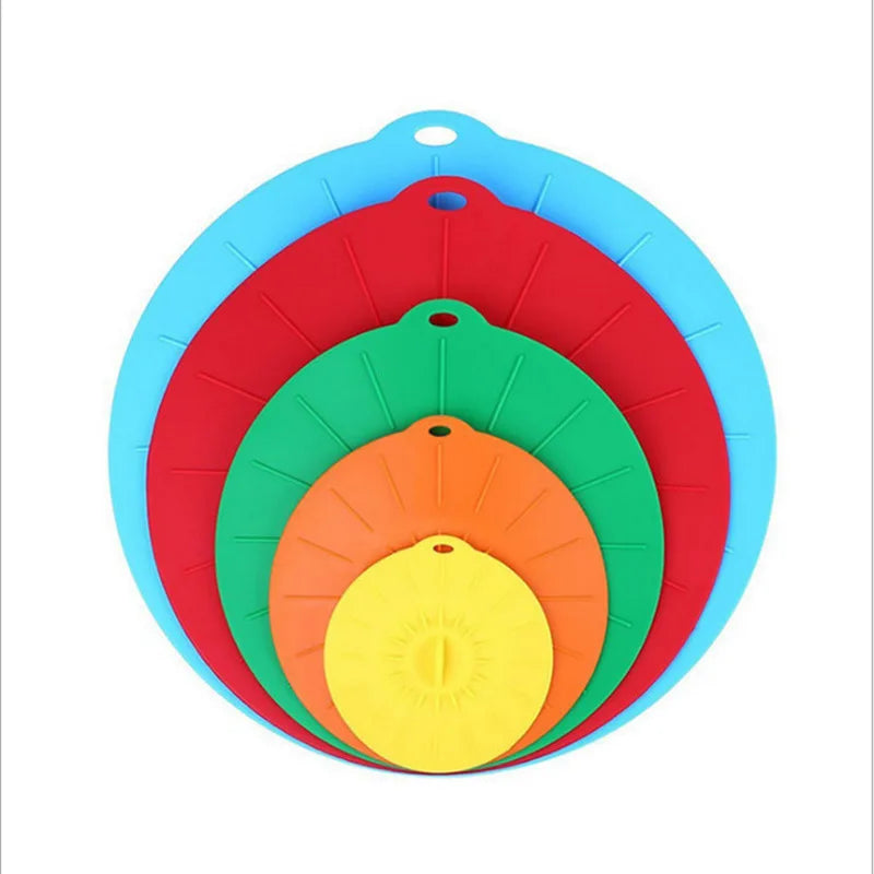 Silicone Microwave Bowl Cover Kitchen Pot Lid Stopper Set