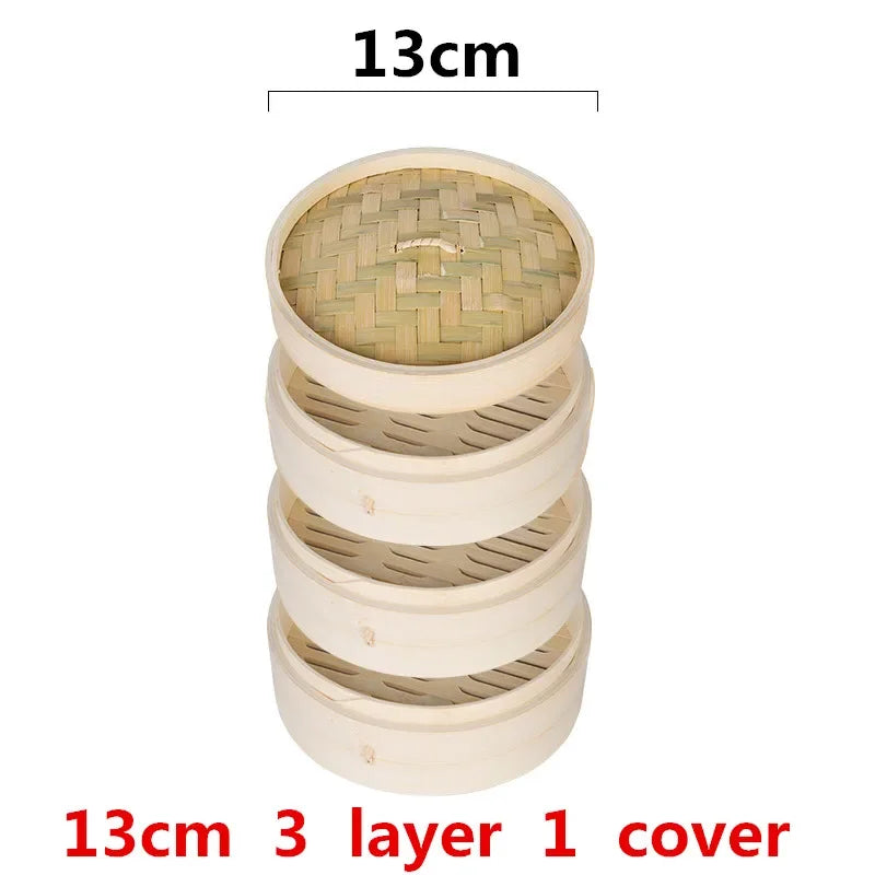 One Cage or Cover Cooking Bamboo Steamer Fish Rice Vegetable Snack Basket Set Kitchen Cooking Tools dumpling steamer steam pot.