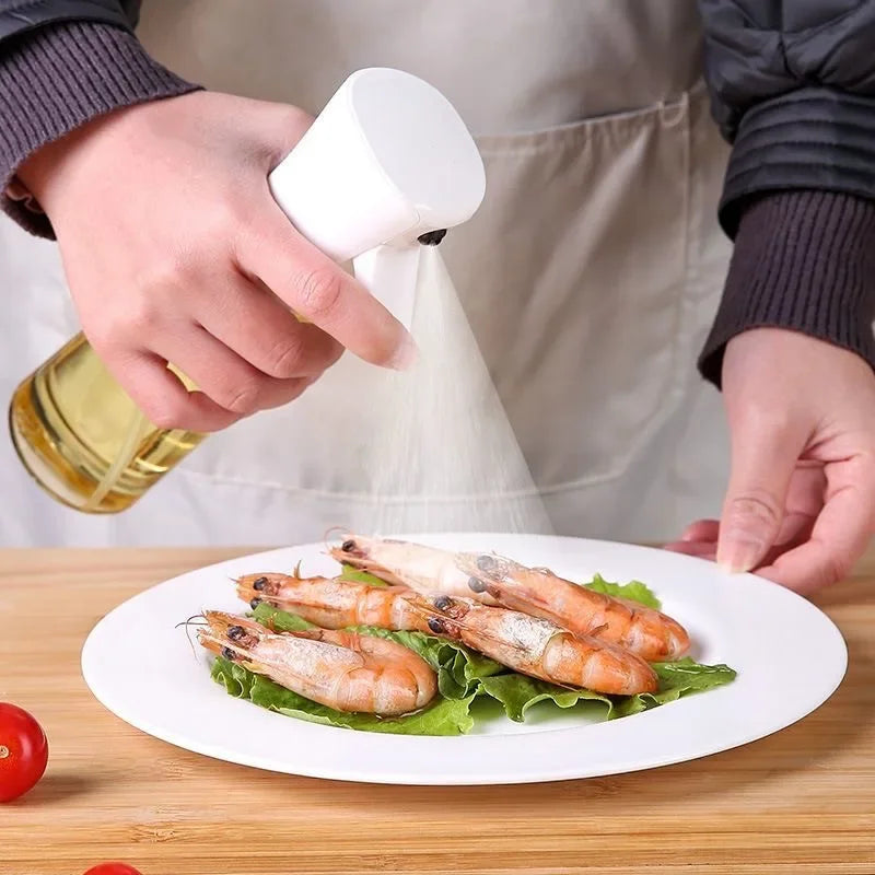 Press-type Oil Spray Bottle 200/300/500ML Kitchen Cooking Oil Sprayer Outdoor Barbecue Oil Spray Bottle Vinegar Soy Sauce.