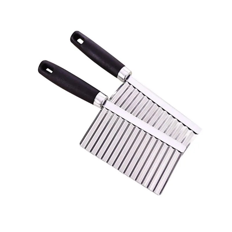 Stainless Steel Wavy Knife Potato Chip Slicer Dough Vegetable Fruit Chopper French Fry Maker Tools Cooking Kitchen Potato Cutter.