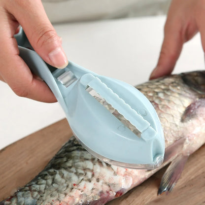 Fish Scale Grilling Scraper with Cover - Kitchen Household Tool for Cleaning Fish