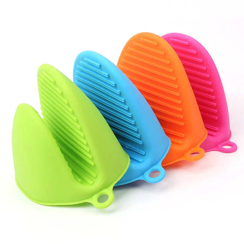 Thicken Silicone Anti-Hot Gloves Microwave Oven Glove Insulation Non Stick Anti-slip Grips Bowl Pot Clips Kitchen Cooking Gadget.
