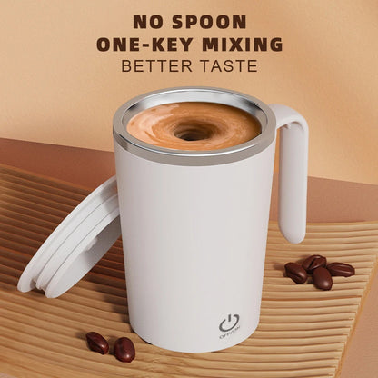 Electric Mixing Cup - Automatic Stirring Coffee Mug with a Lazy Rotating Magnetic Design