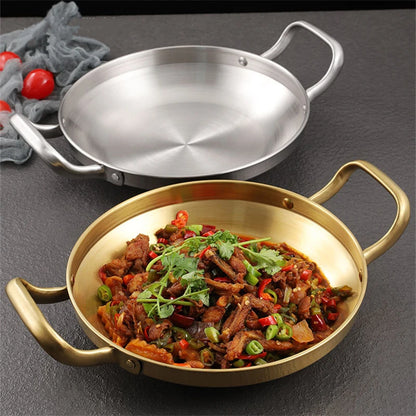 Stainless Steel Seafood Rice Pot - Cookware for Paella and Snacks