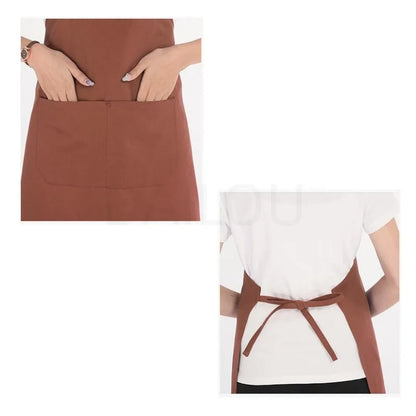 Adjustable Hanging Neck Apron with Custom Logo for Kitchen and BBQ
