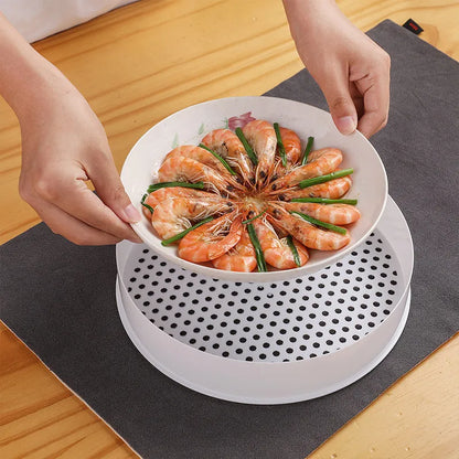 Multi-Layer Microwave Dumpling Steamer and Rice Cooker with Steaming Grid - Kitchen Accessory