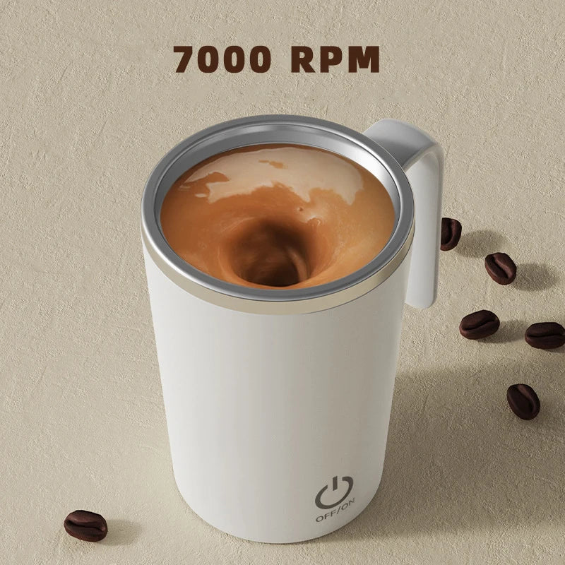 Electric Mixing Cup - Automatic Stirring Coffee Mug with a Lazy Rotating Magnetic Design
