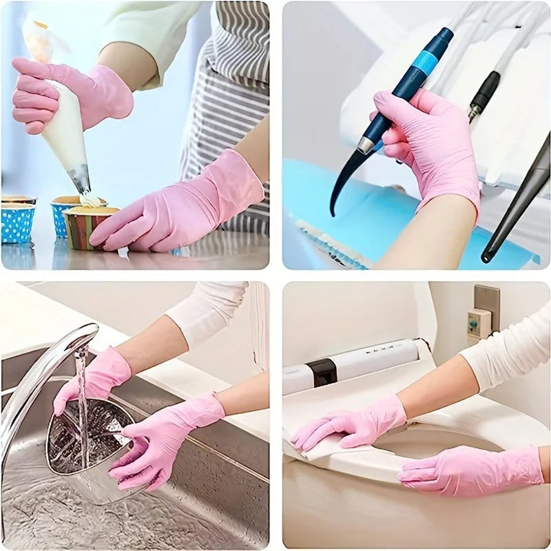 Light Pink Disposable Nitrile Gloves - Pack of 1005020