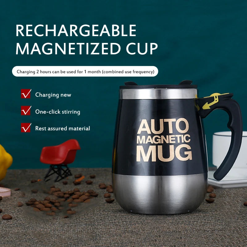 Self-Stirring Mug - USB Rechargeable Stainless Steel Coffee Mixer