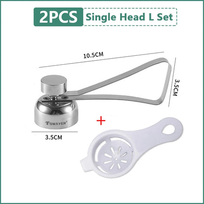 304 Stainless Steel Eggshell Opener Double Head Metal Boiled Raw Egg Creative Gadgets Kitchen Cooking Tool Kitchen  Accessories.