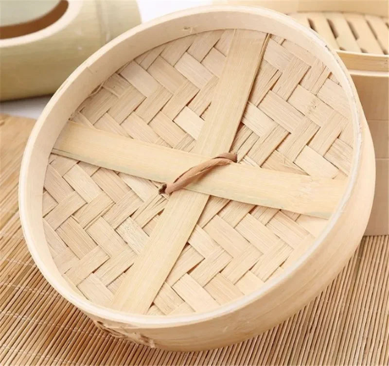 One Cage or Cover Cooking Bamboo Steamer Fish Rice Vegetable Snack Basket Set Kitchen Cooking Tools dumpling steamer steam pot.