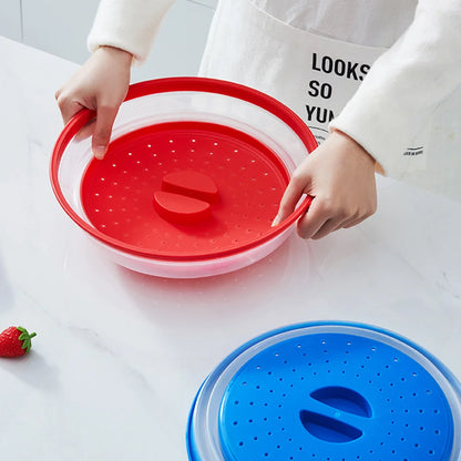 Silicone Microwave Cover - Oil-Proof Splash-Proof Fresh-Keeping - Folding with Hook