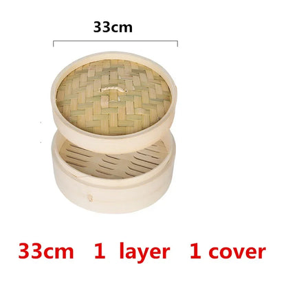 One Cage or Cover Cooking Bamboo Steamer Fish Rice Vegetable Snack Basket Set Kitchen Cooking Tools dumpling steamer steam pot.