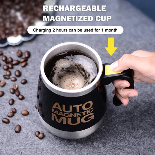 Self-Stirring Mug - USB Rechargeable Stainless Steel Coffee Mixer