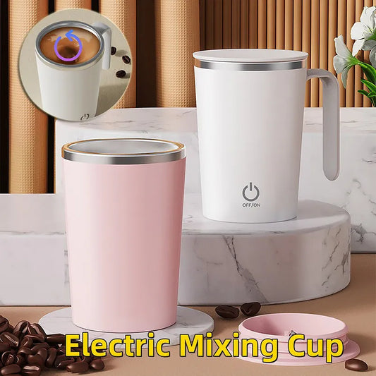 Electric Mixing Cup - Automatic Stirring Coffee Mug with a Lazy Rotating Magnetic Design