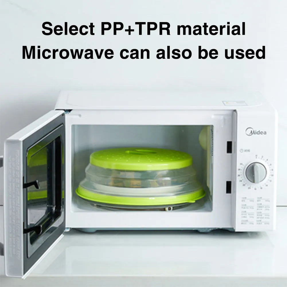 Silicone Microwave Cover - Oil-Proof Splash-Proof Fresh-Keeping - Folding with Hook