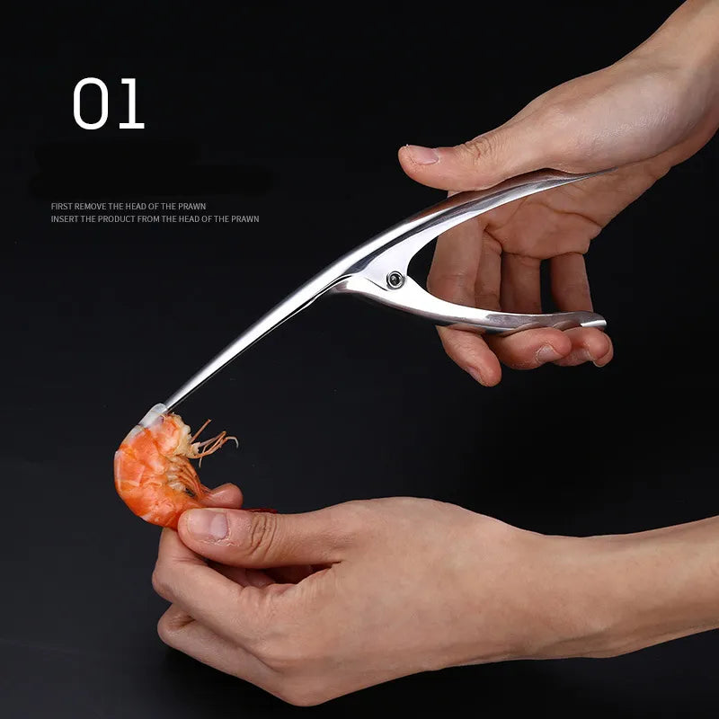 Kitchen Accessories Shrimp Peeler Stainless Steel Seafood Cooking Tools Creative Convenient Shrimp Peel Device Kitchen Gadgets.
