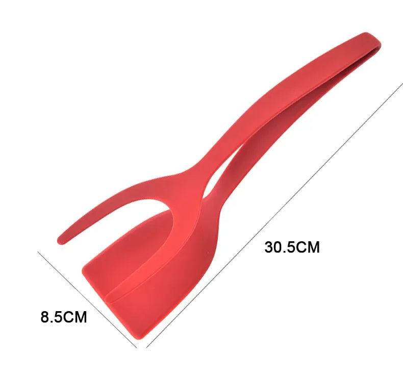 Nylon Clip Utensils for Kitchen Gadget and Accessories 2-in-1 Steak Spatula Tongs Pancake Cooking Machine Flip Pliers Tools Bar.