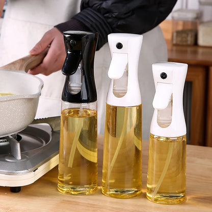 Press-type Oil Spray Bottle 200/300/500ML Kitchen Cooking Oil Sprayer Outdoor Barbecue Oil Spray Bottle Vinegar Soy Sauce.