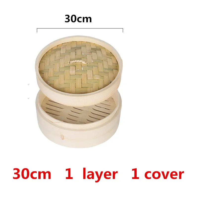 One Cage or Cover Cooking Bamboo Steamer Fish Rice Vegetable Snack Basket Set Kitchen Cooking Tools dumpling steamer steam pot.