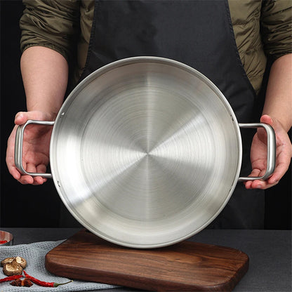 Stainless Steel Seafood Rice Pot - Cookware for Paella and Snacks