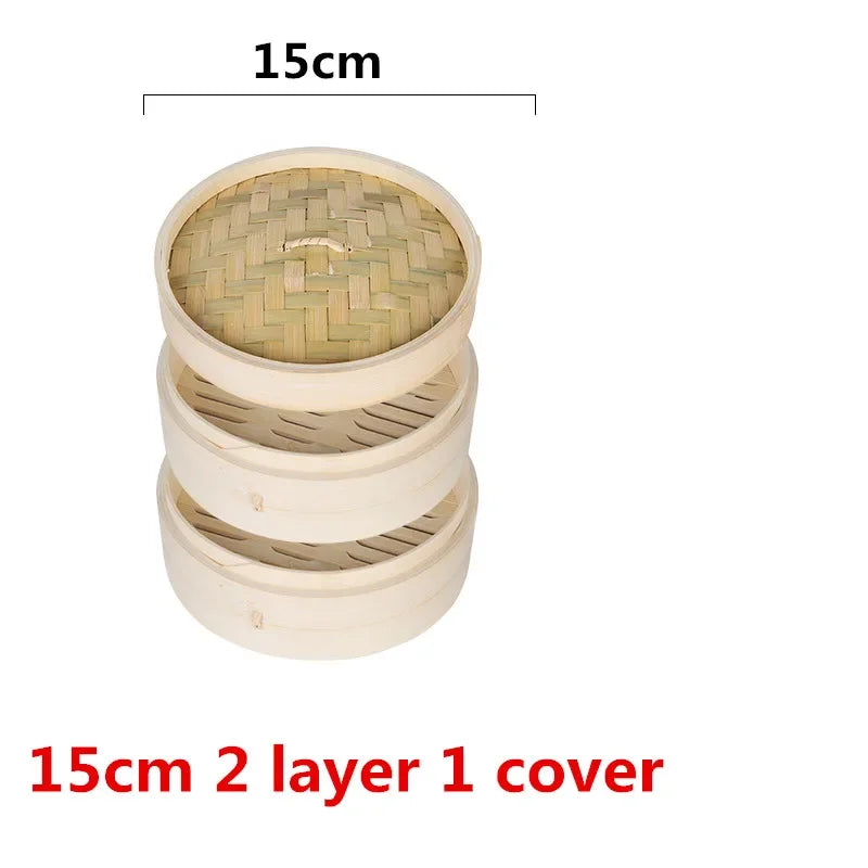 One Cage or Cover Cooking Bamboo Steamer Fish Rice Vegetable Snack Basket Set Kitchen Cooking Tools dumpling steamer steam pot.