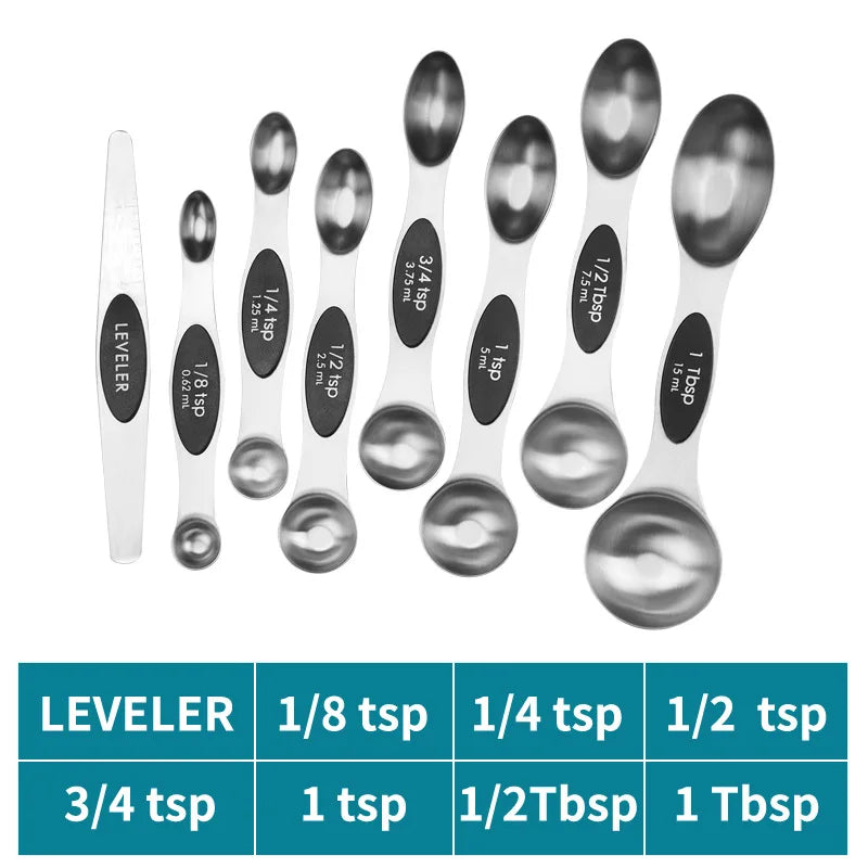 Measuring Spoons Set - Heavy Duty Stainless Steel Measuring Tools For Kitchen Cooking and Home Baking.