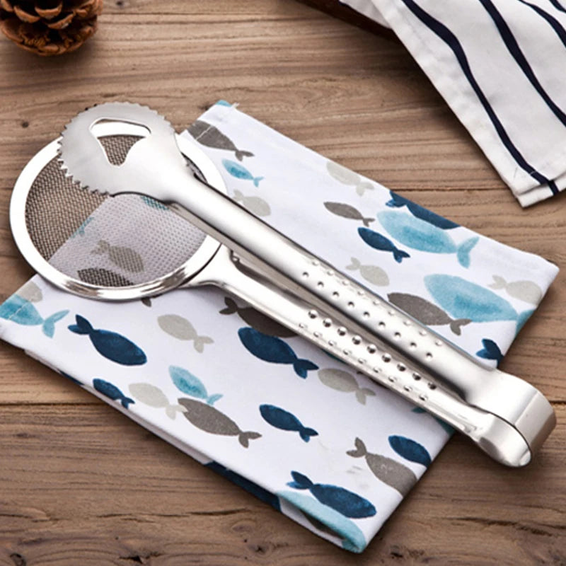 Kitchen Accessories Multifunction Stainless Steel Sieve Filter Spoon Fried Food Oil Strainer Clip Handheld Cooking Tools Gadgets.