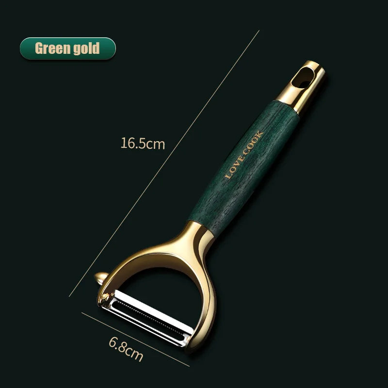 Konco Stainless Steel Peeler,Ultra Sharp Vegetable Peeler Wooden Handle Peeler For Potatoes Carrot Grater Kitchen Accessories.