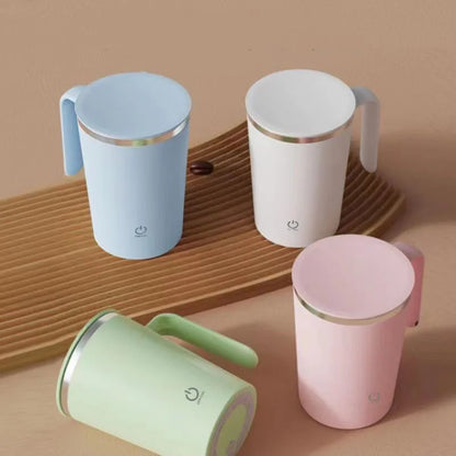 Electric Mixing Cup - Automatic Stirring Coffee Mug with a Lazy Rotating Magnetic Design
