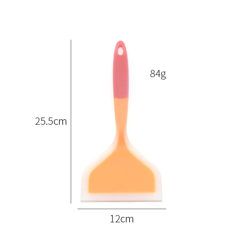 Integrated Silicone Spatula Non Stick Wide Mouth Tamagoyaki Shovel Beef Meat Egg Frying Cooking Tool Kitchen Gadgets.