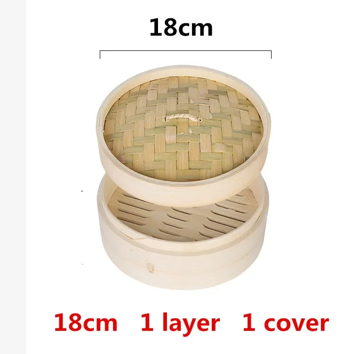 One Cage or Cover Cooking Bamboo Steamer Fish Rice Vegetable Snack Basket Set Kitchen Cooking Tools dumpling steamer steam pot.