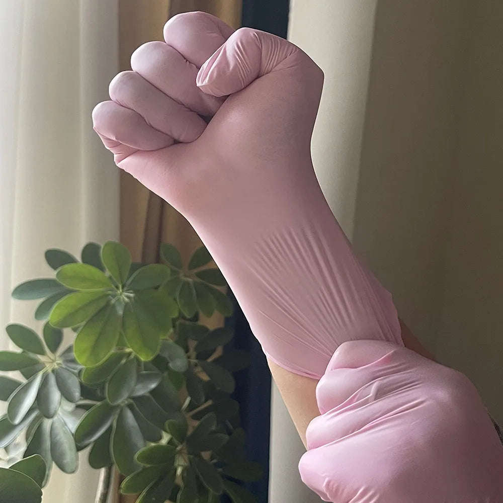 Light Pink Disposable Nitrile Gloves - Pack of 1005020