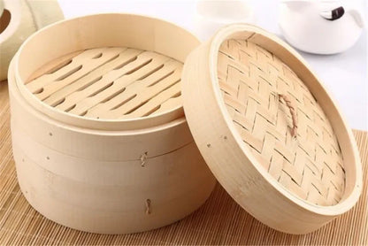 One Cage or Cover Cooking Bamboo Steamer Fish Rice Vegetable Snack Basket Set Kitchen Cooking Tools dumpling steamer steam pot.