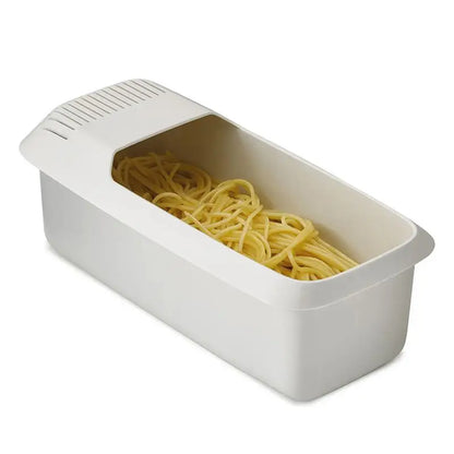 Microwave Pasta Cooker Strainer and Steamer - Heat Resistant for Spaghetti Noodles