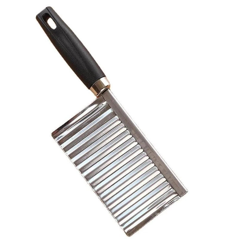 Stainless Steel Wavy Knife Potato Chip Slicer Dough Vegetable Fruit Chopper French Fry Maker Tools Cooking Kitchen Potato Cutter.
