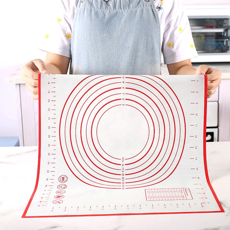 Non-Stick Silicone Baking Mat with Scale - Large Kitchen Pastry Dough