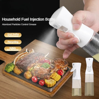 Press-type Oil Spray Bottle 200/300/500ML Kitchen Cooking Oil Sprayer Outdoor Barbecue Oil Spray Bottle Vinegar Soy Sauce.