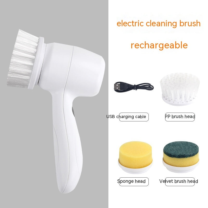 Electric 4-in-1 Handheld Cleaning Brush - Cordless Spin Scrubber
