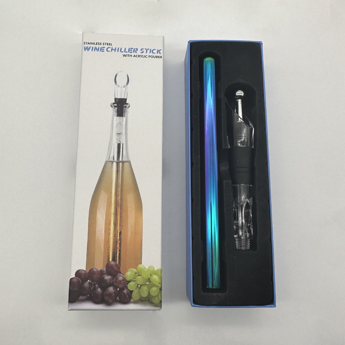 Stainless Steel Wine Bottle Cooler Stick with Leakproof Chilling Rod - Perfect for Wine and Beer Beverages