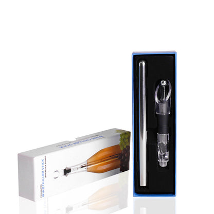Stainless Steel Wine Bottle Cooler Stick with Leakproof Chilling Rod - Perfect for Wine and Beer Beverages