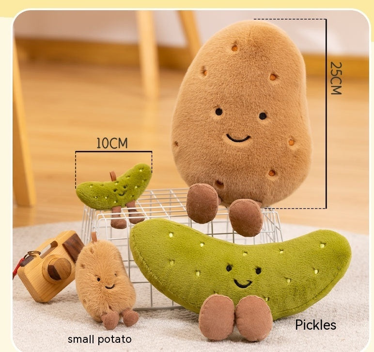 Plush Potato and Cucumber Toy - Cute Childrens Gift