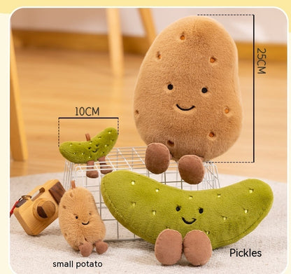 Plush Potato and Cucumber Toy - Cute Childrens Gift