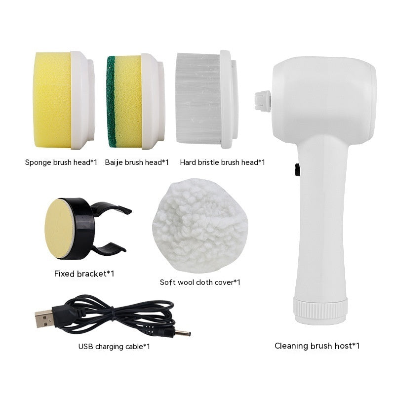 Electric 4-in-1 Handheld Cleaning Brush - Cordless Spin Scrubber